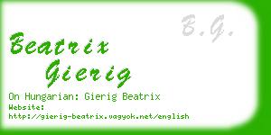 beatrix gierig business card